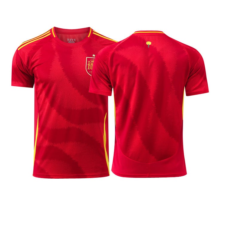 2024 Spain Home Single Top Football Jersey No. 7 Morata 9 Gavi 19 Yamal Football Fans - Image 1